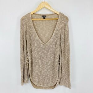 Express Tan Knit Sweater